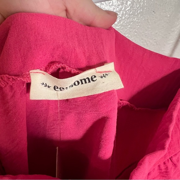 Ee:some One Shoulder Swing Dress Pink M - Picture 11 of 12